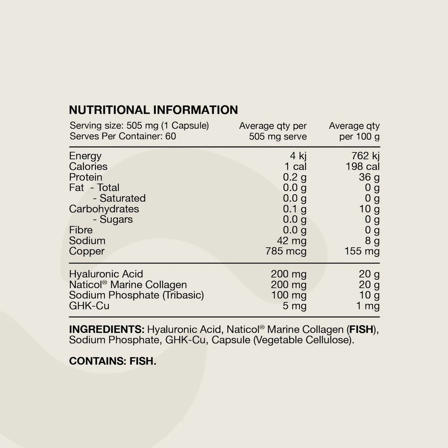 Hair + Skin (GHK-Cu) // 60 Serves SWITCH NTS Newtown Supplement Store Sydney