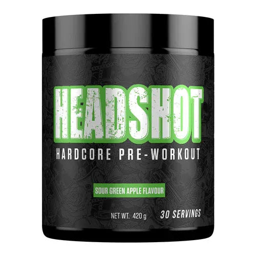 HEADSHOT // Hardcore Pre-Workout 30 Serves OCD Nutrition Sour Green Apple NTS Newtown Supplement Store Sydney