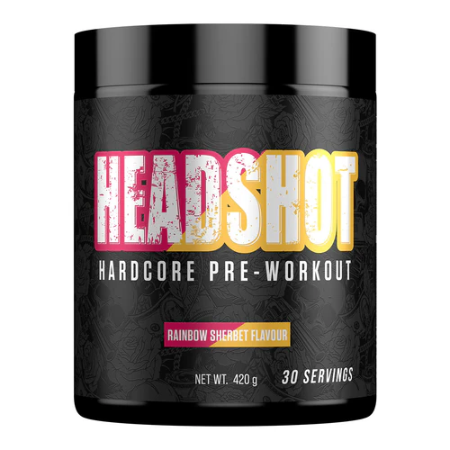 HEADSHOT // Hardcore Pre-Workout 30 Serves OCD Nutrition Strawberry Sherbet NTS Newtown Supplement Store Sydney