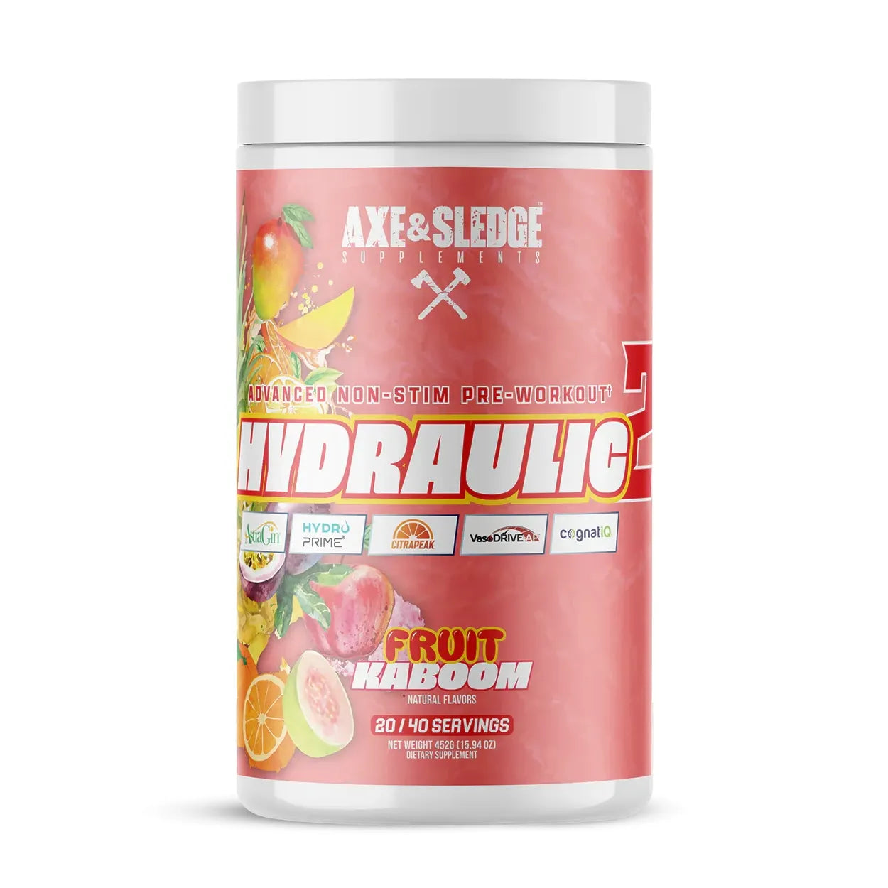 HYDRAULIC 2 // Advanced Non-Stim Pre-Workout (20/40 Servings) Axe & Sledge Fruit Kaboom NTS Newtown Supplement Store Sydney