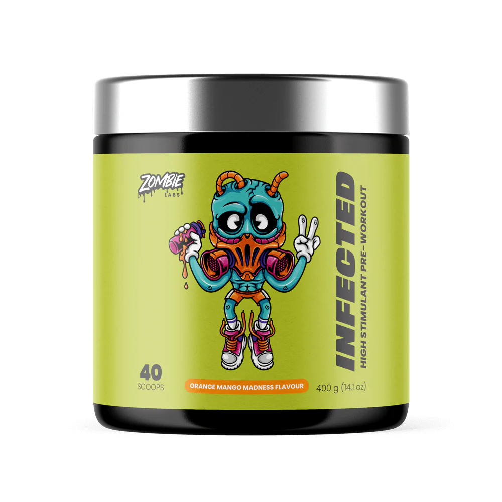 INFECTED // High Stimulant Pre-Workout (no tingles) Zombie Labs Orange Mango Madness NTS Newtown Supplement Store Sydney