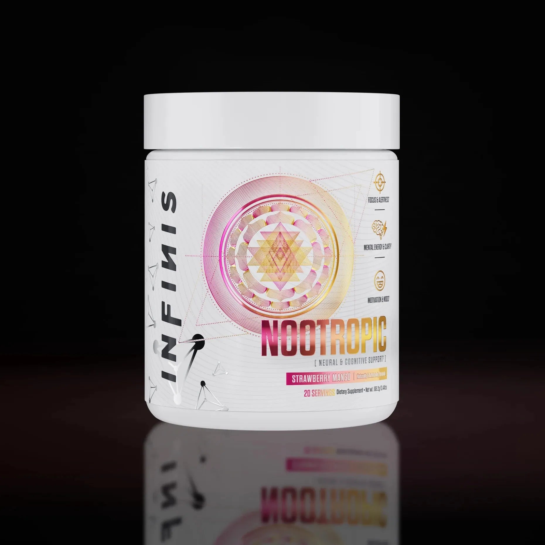 INFINIS NOOTROPIC // Enfinity® Focus Blend Infinis Nutrition Strawberry Mango NTS Newtown Supplement Store Sydney