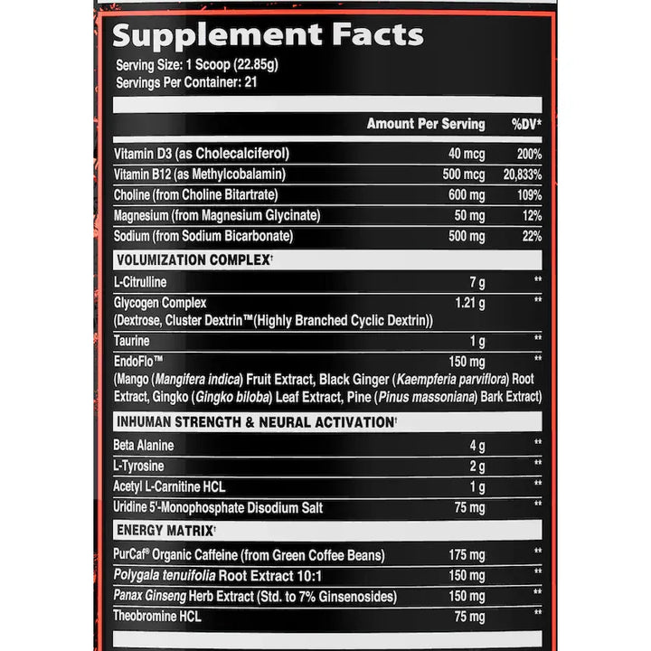 INHUMAN MENTIS // Pre-Workout + Nootropic AFTERDARK NTS Newtown Supplement Store Sydney
