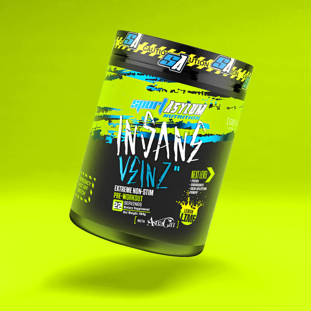 INSANE VEINS // Extreme Non Stim Pre Sport Asylum Lime NTS Newtown Supplement Store Sydney