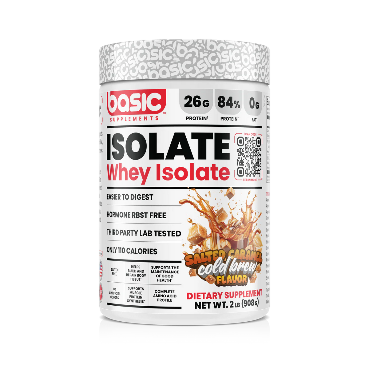 ISOLATE // Whey Protein Isolate 2LB BASIC Caramel Cold Brew NTS Newtown Supplement Store Sydney