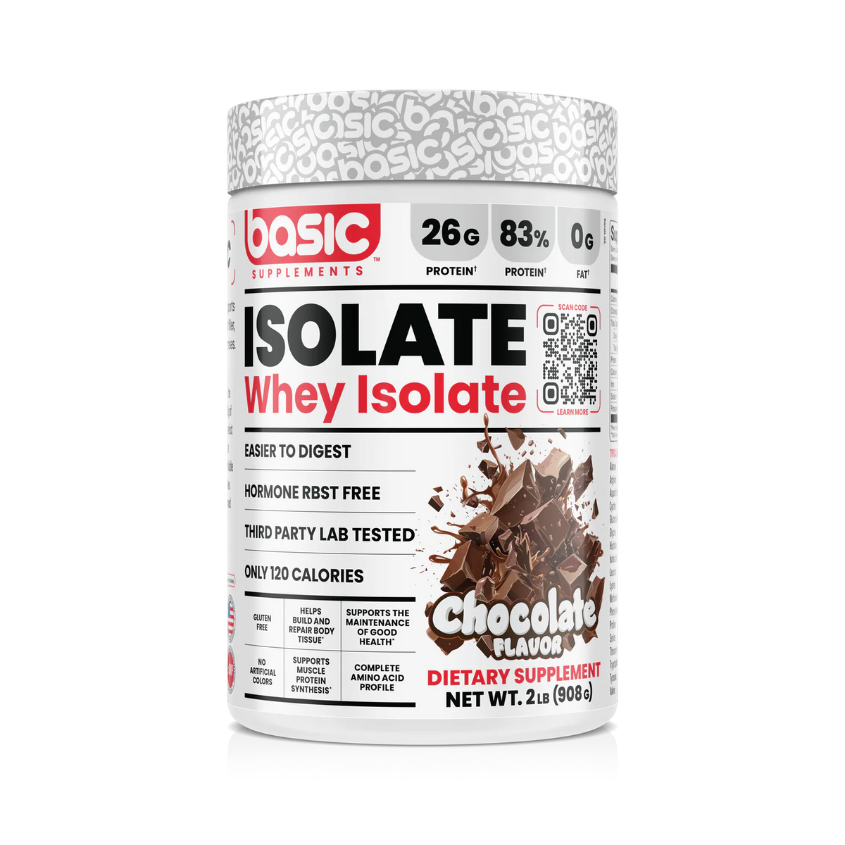 ISOLATE // Whey Protein Isolate 2LB BASIC Chocolate NTS Newtown Supplement Store Sydney