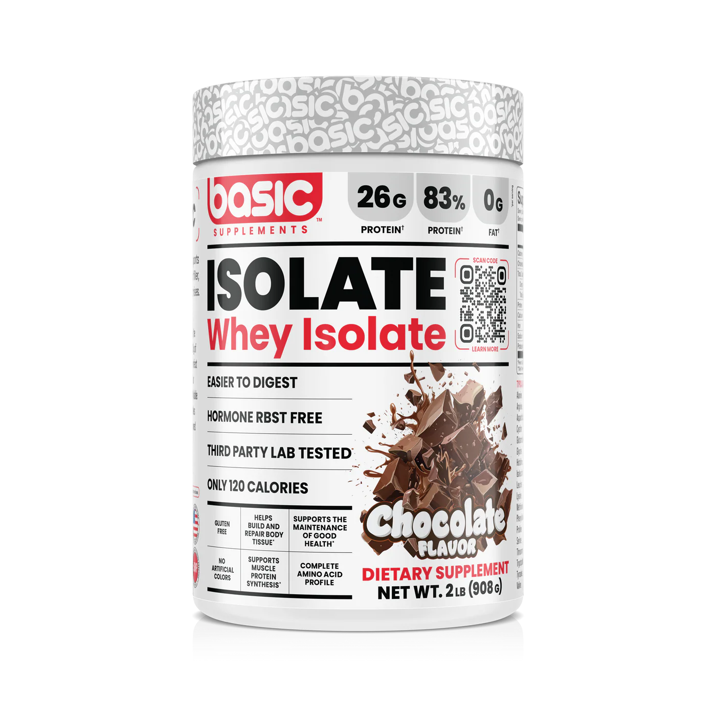 ISOLATE // Whey Protein Isolate 2LB BASIC Chocolate NTS Newtown Supplement Store Sydney