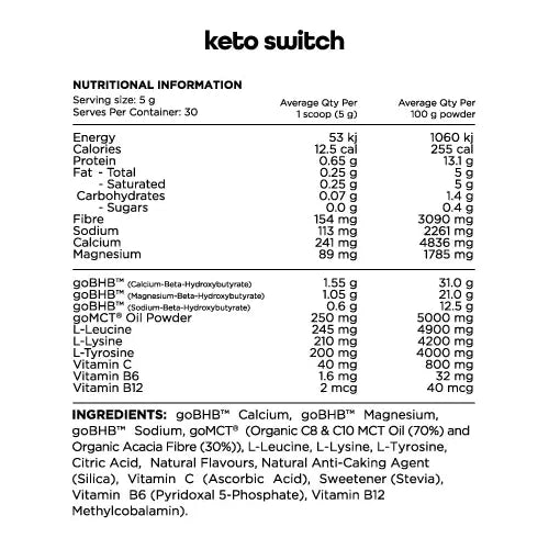 Keto // BHB Ketogenic Performance Fuel SWITCH NTS Newtown Supplement Store Sydney