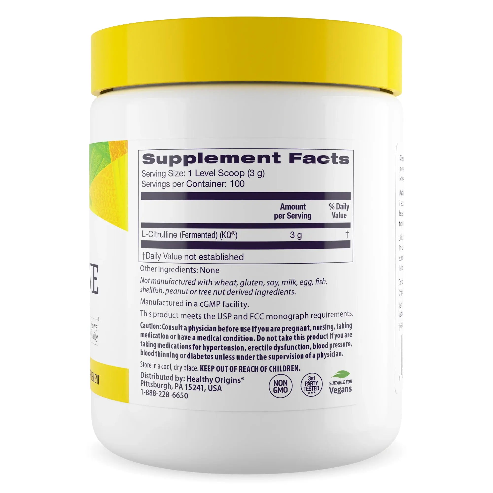 L-Citrulline (Kyowa Quality) // 300g Healthy Origins NTS Newtown Supplement Store Sydney