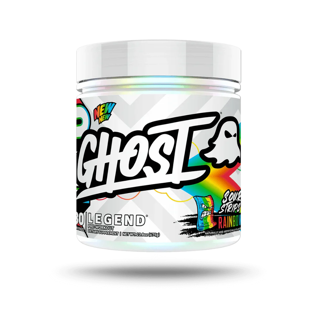 LEGEND V4 (THE BIGGER AND BETTER VERSION OF GHOST LEGEND) // 30 Servings GHOST Sour Strips Rainbow NTS Newtown Supplement Store Sydney