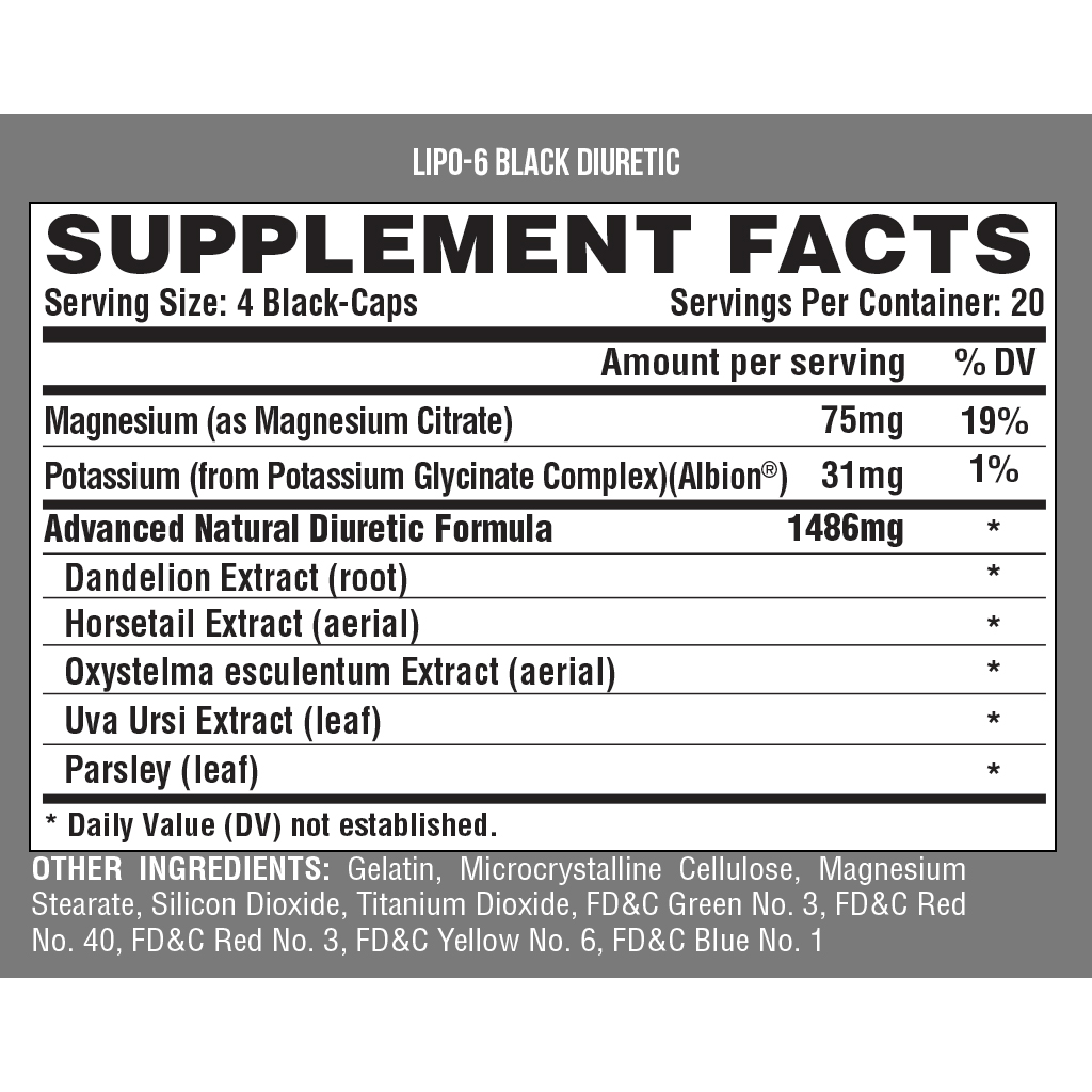 LIPO 6 BLACK DIURETIC Nutrex NTS Newtown Supplement Store Sydney