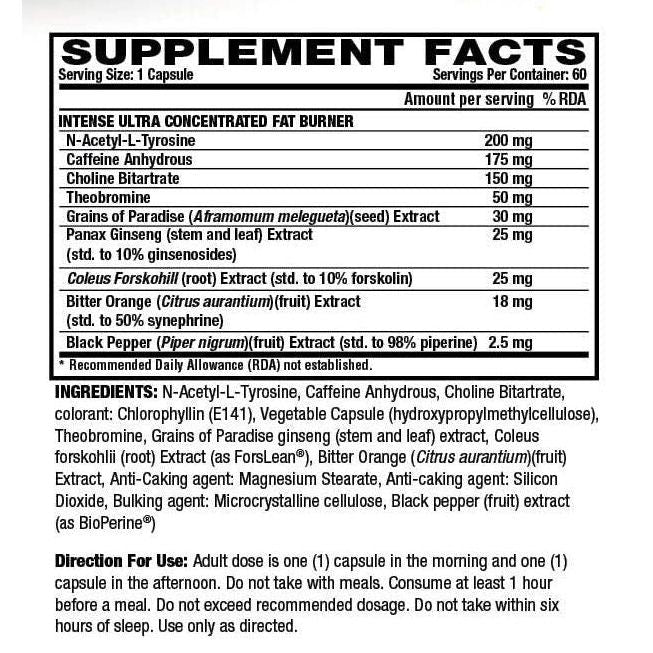 LIPO6 INTENSE Ultra Concentrate Nutrex NTS Newtown Supplement Store Sydney