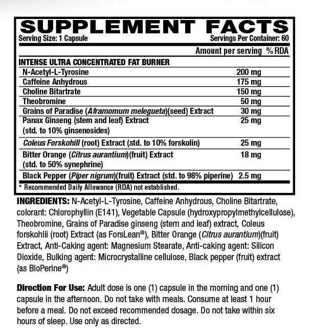 LIPO6 INTENSE Ultra Concentrate Nutrex NTS Newtown Supplement Store Sydney