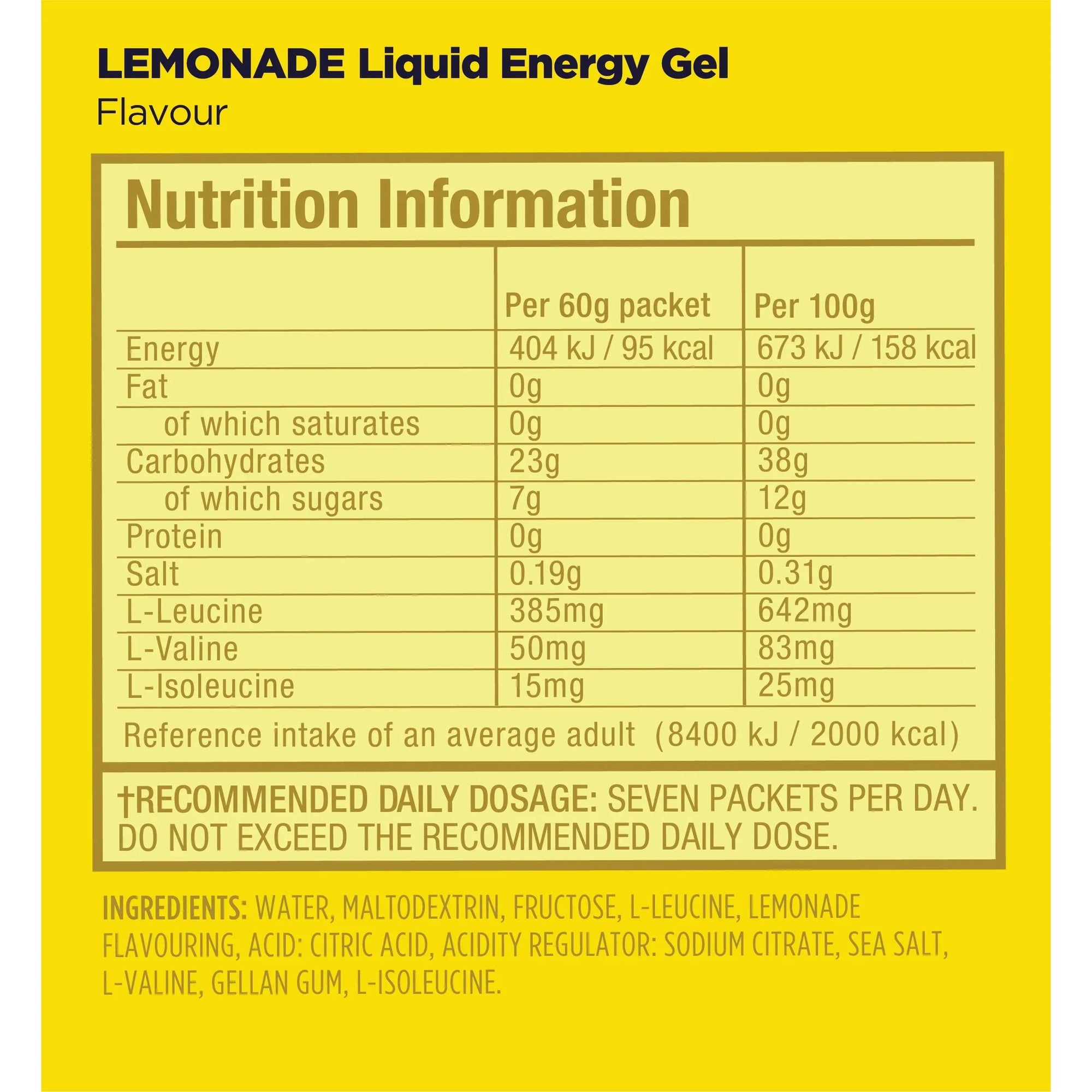 LIQUID ENERGY // Caffeine Free Complex Carbohydrate GU NTS Newtown Supplement Store Sydney