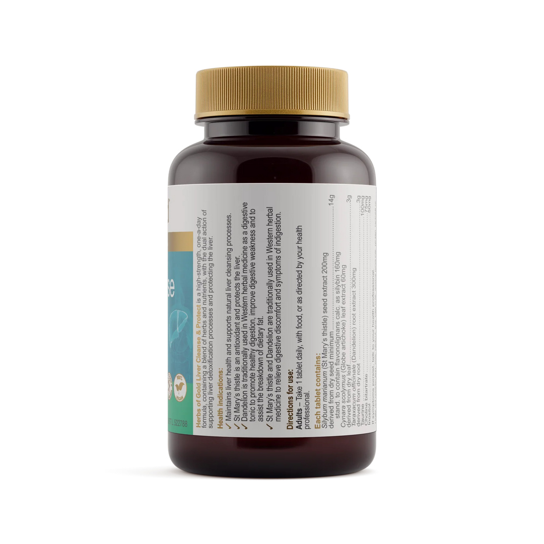 Liver Cleanse &amp; Protect // 60 Tablets Herbs of Gold NTS Newtown Supplement Store Sydney