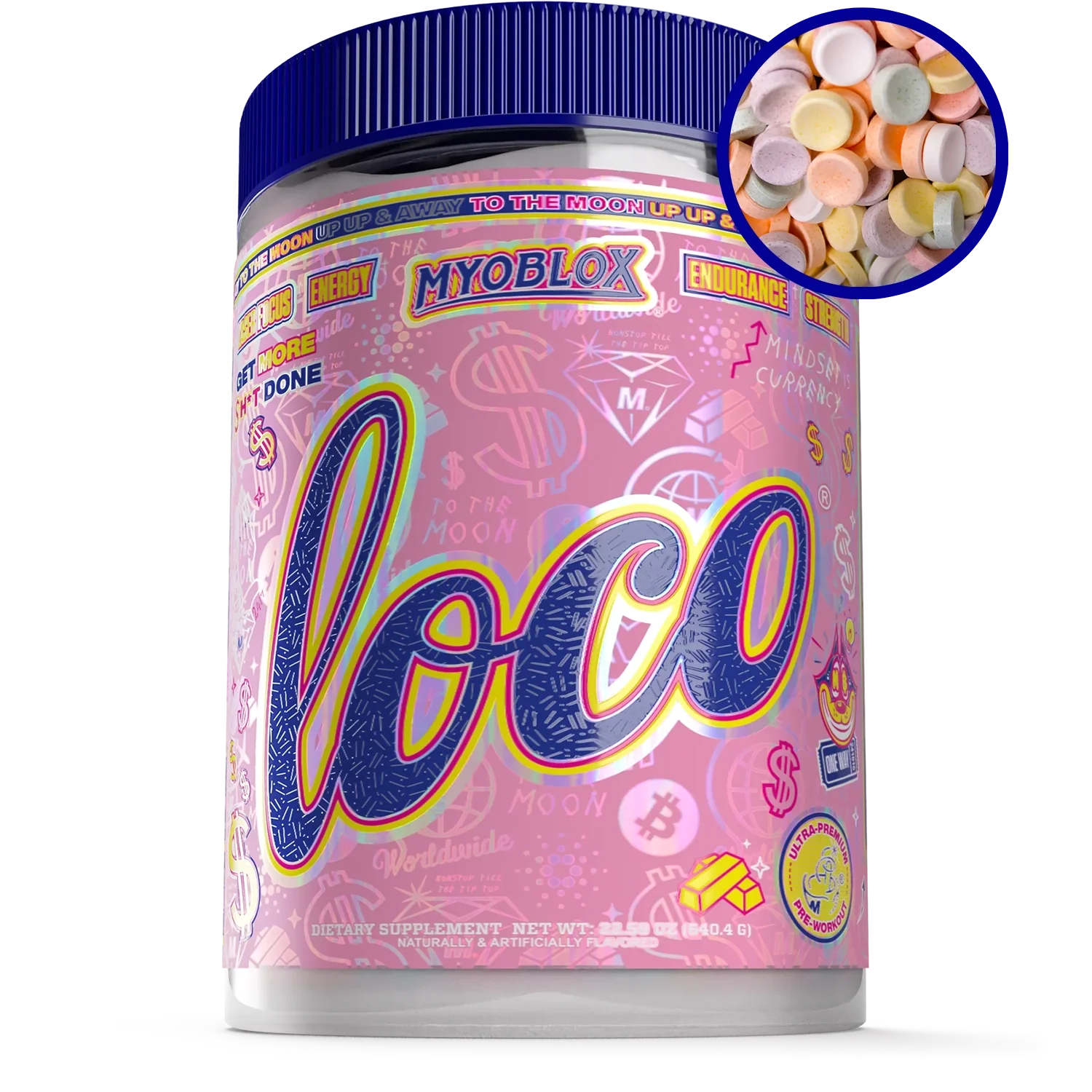 LOCO® // Pre Workout Myoblox Colour Money (Fruity Mix) NTS Newtown Supplement Store Sydney