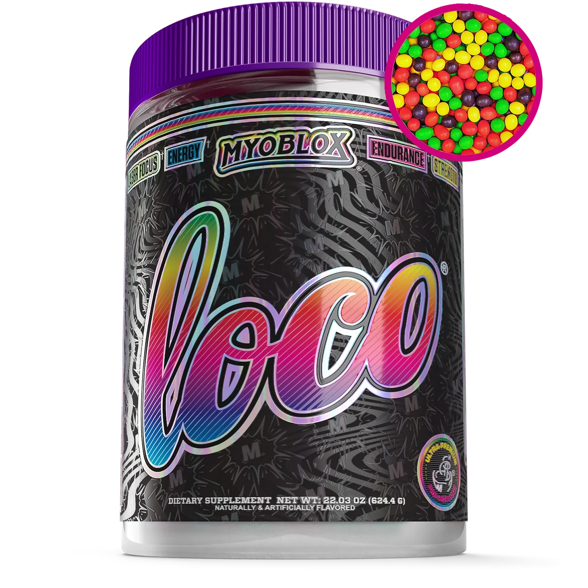 LOCO® // Pre Workout Myoblox Galactic Glow (Smart Candy) NTS Newtown Supplement Store Sydney