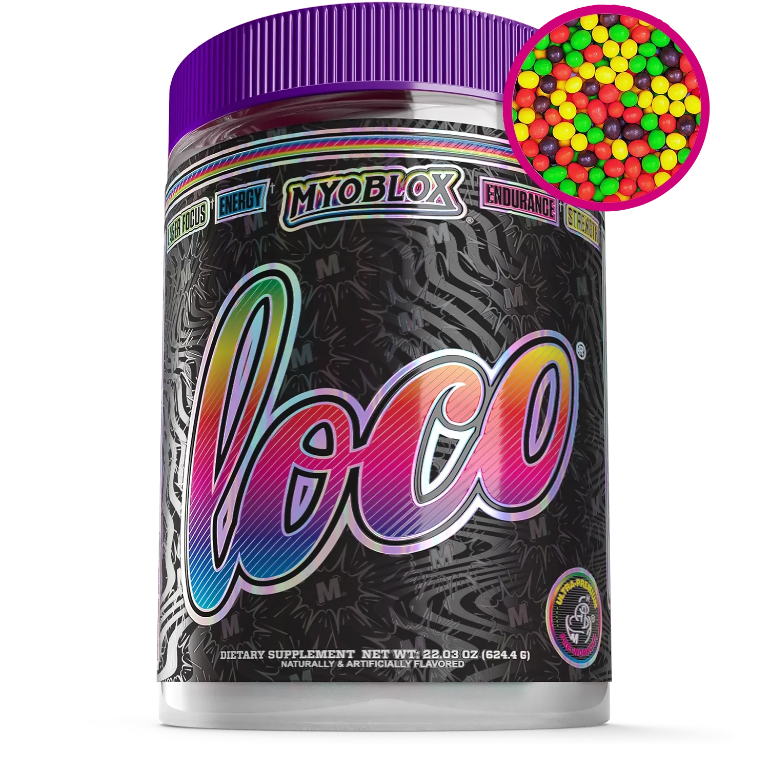 LOCO® // Pre Workout Myoblox Galactic Glow (Smart Candy) NTS Newtown Supplement Store Sydney