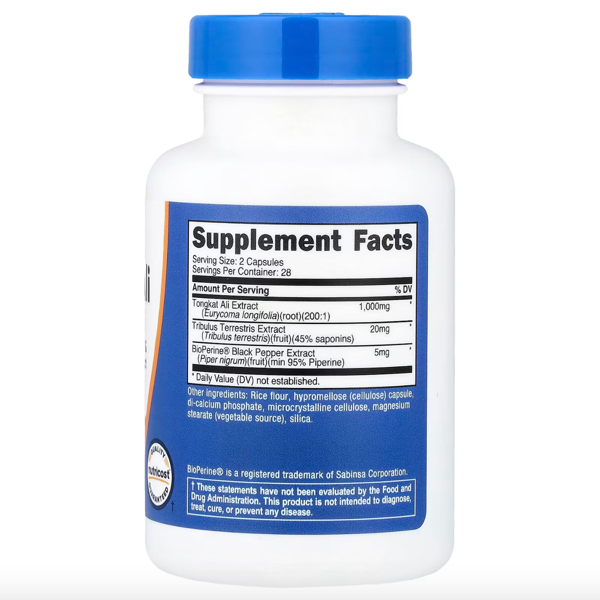 Longjack // 200:1 Extract with Tribulus &amp; Bioperine Extract nutricost NTS Newtown Supplement Store Sydney