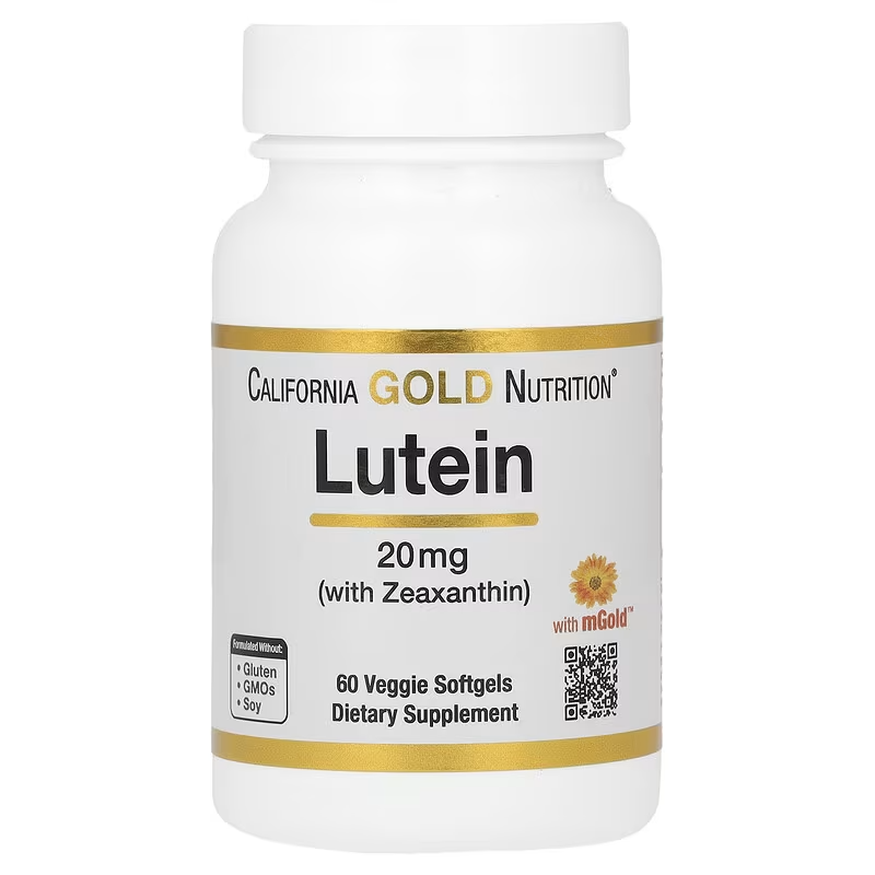 Lutein 20mg with Zeaxanthin // 120 Veggie Softgels California Gold Nutrition NTS Newtown Supplement Store Sydney