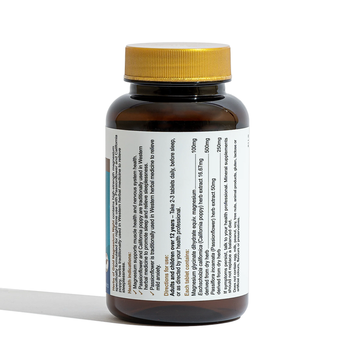 Magnesium Night // Sleep Aid (60 Tablets) Herbs of Gold NTS Newtown Supplement Store Sydney