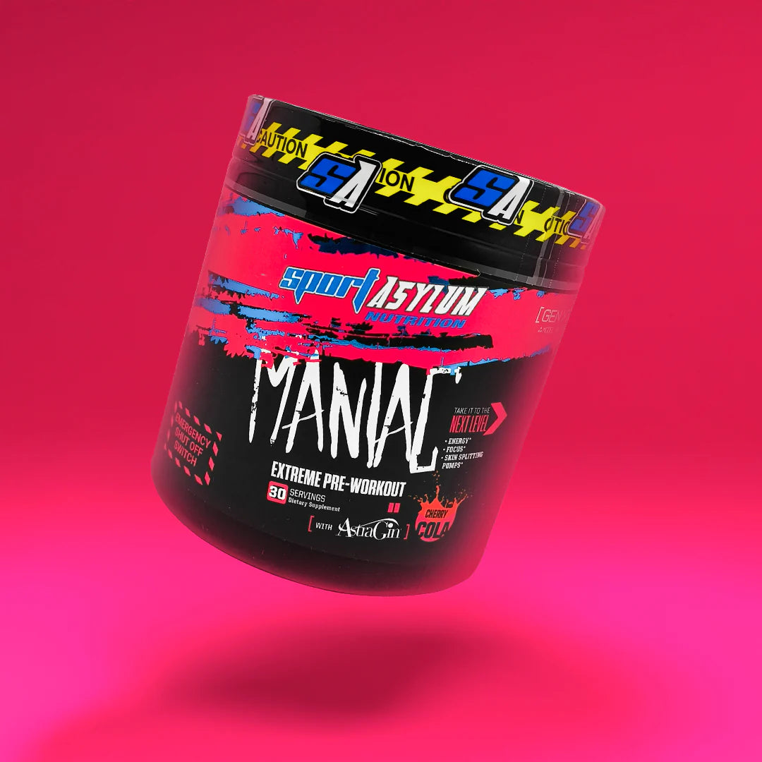 MANIAC // Extreme Pre Workout Sport Asylum Cherry Cola NTS Newtown Supplement Store Sydney