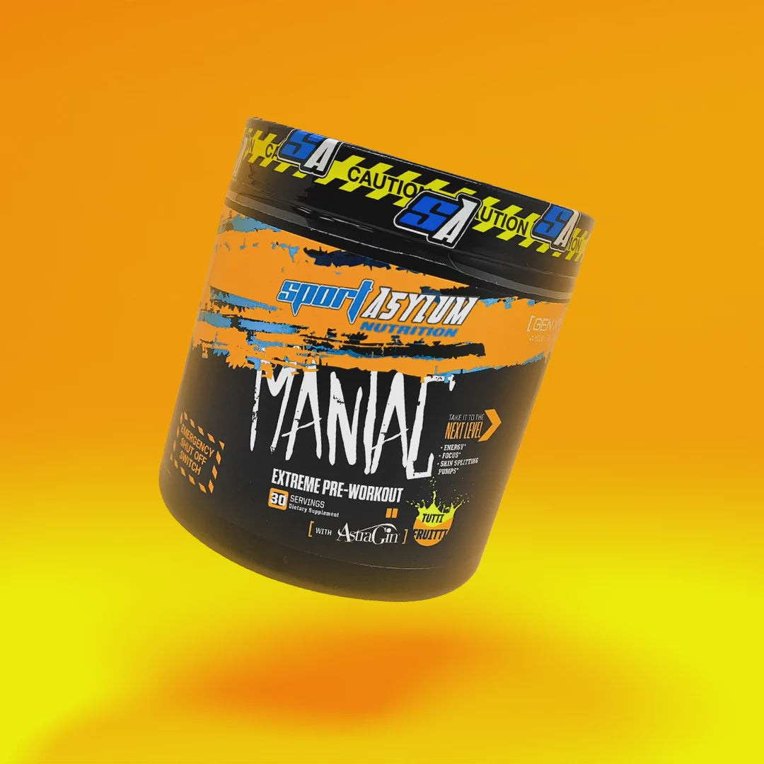 MANIAC // Extreme Pre Workout Sport Asylum Tutti Fruiti NTS Newtown Supplement Store Sydney