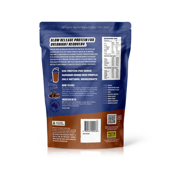 Micellar Casein Protein 1kg  // 23g Protein Per Serve Protein Supplies Australia NTS Newtown Supplement Store Sydney