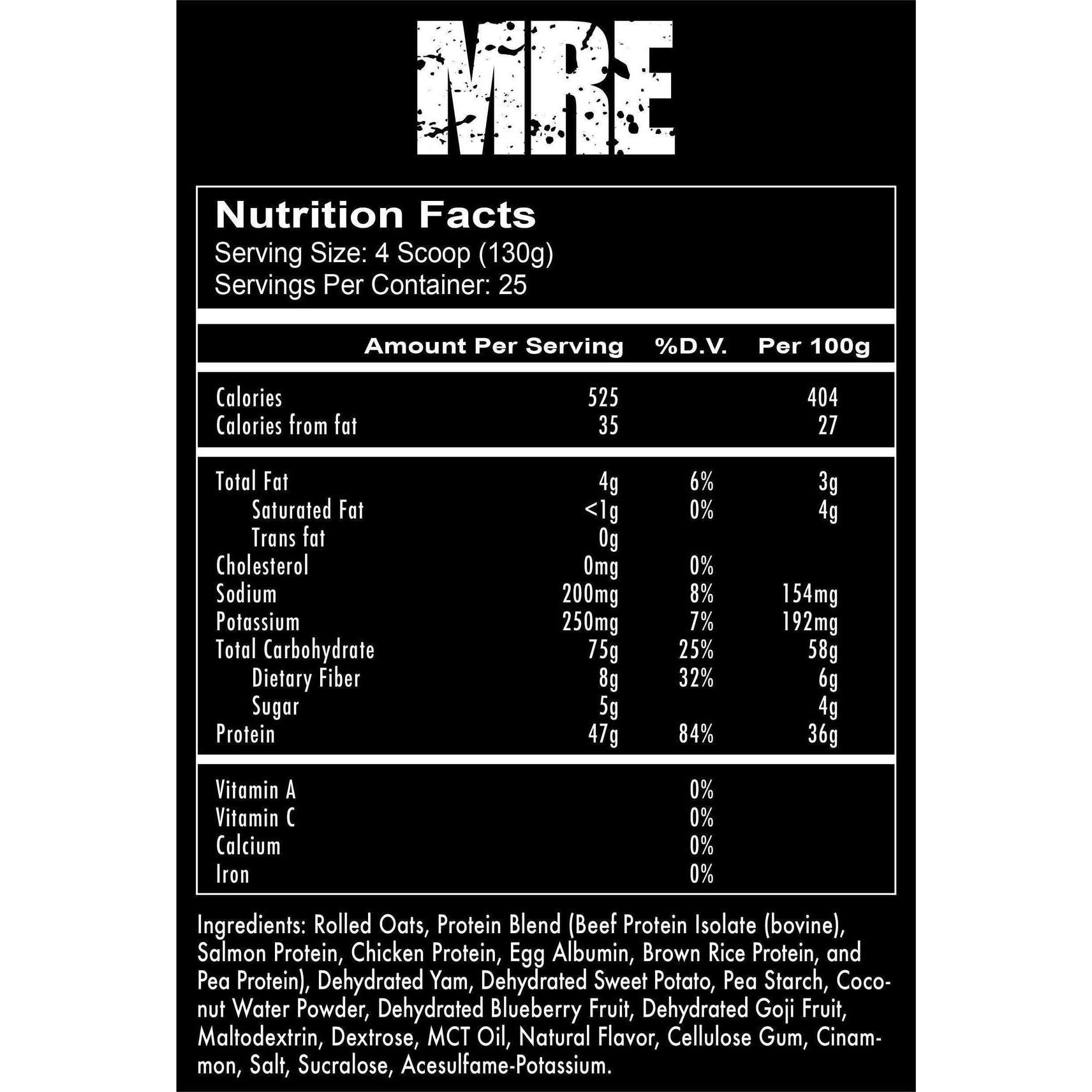 MRE Whole Food Protein // Ultimate Recovery and Growth REDCON1 NTS Newtown Supplement Store Sydney