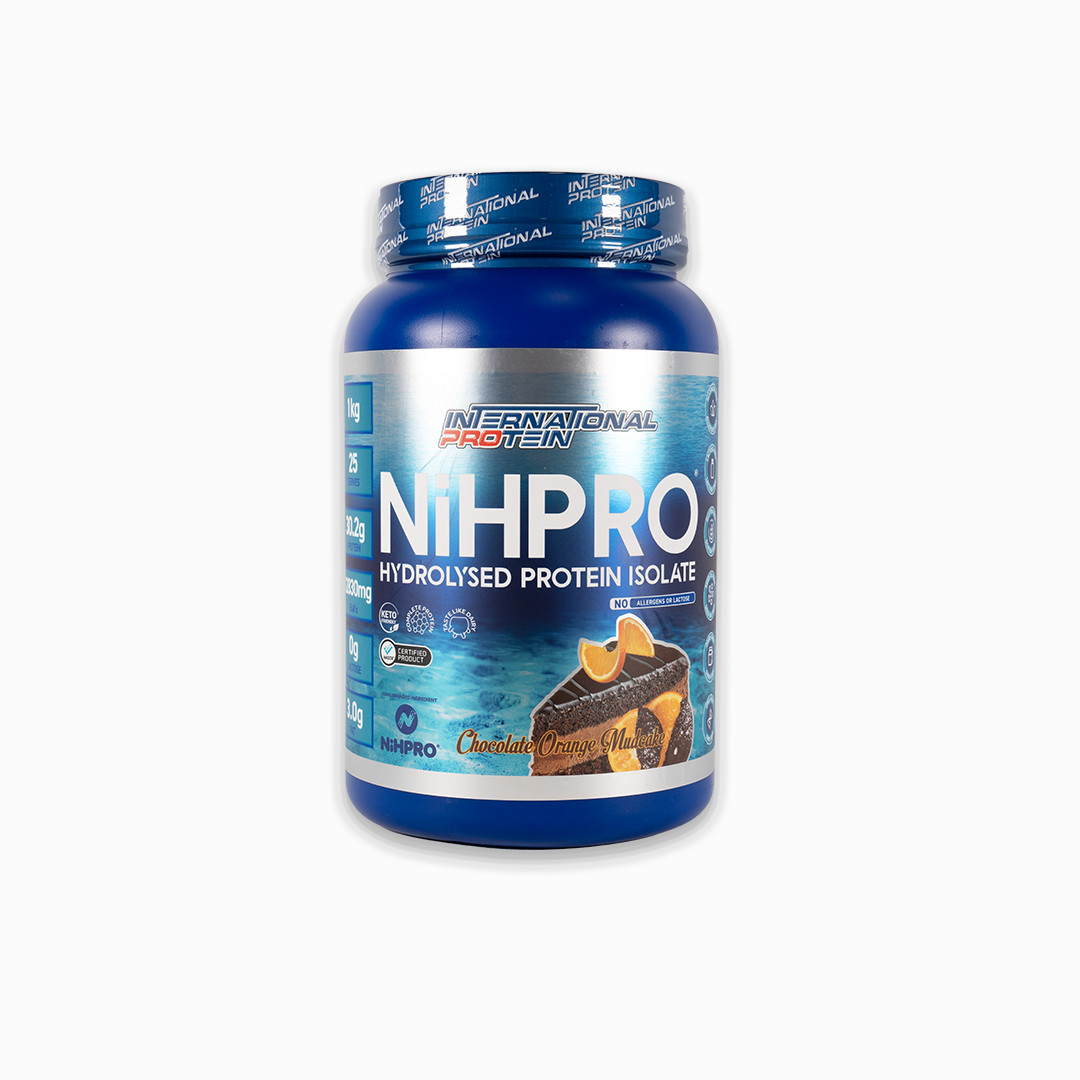NIHPRO Hydrolysed Protein Isolate // 1kg (25 serves) International Protein Chocolate Orange Mudcake NTS Newtown Supplement Store Sydney