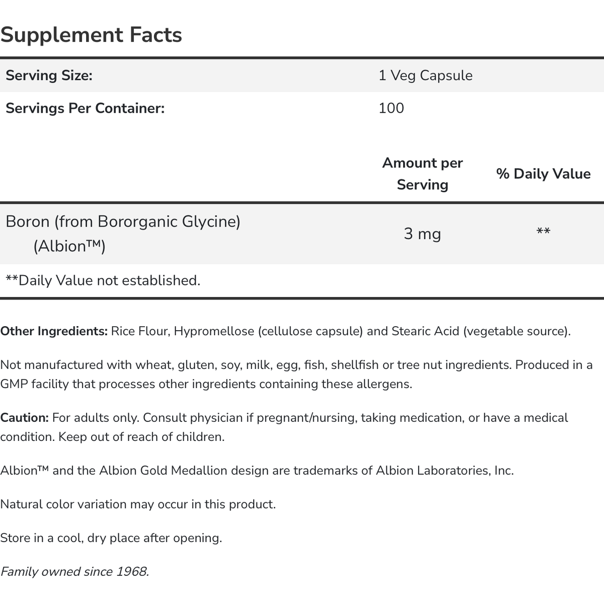 Now Foods Boron 3mg - Bone &amp; Free T Support Now Foods NTS Newtown Supplement Store Sydney
