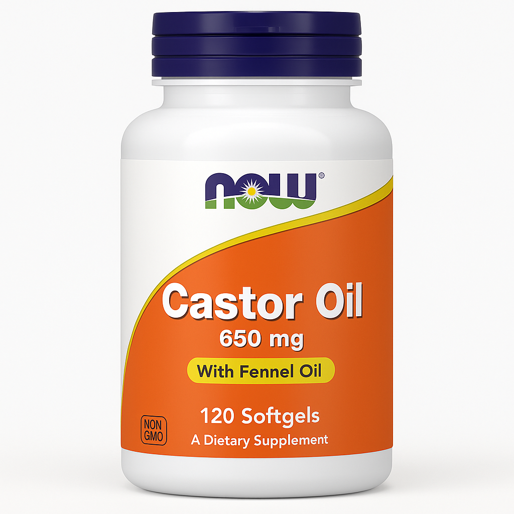 Now Foods Castor Oil // 650mg 120 Softgels Now Foods NTS Newtown Supplement Store Sydney