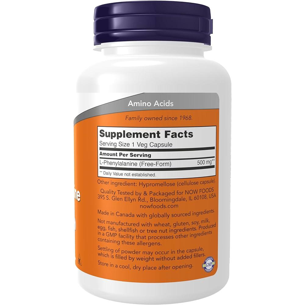 Now Foods L-Phenylalanine // 500mg 120 Caps Now Foods NTS Newtown Supplement Store Sydney