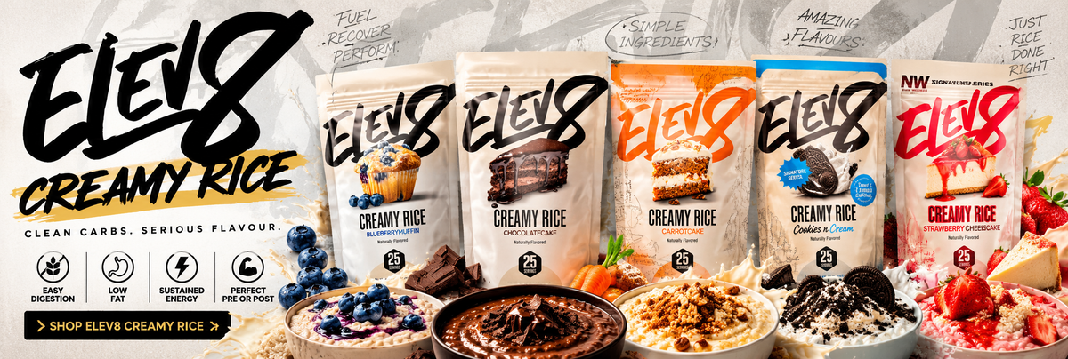 ELEV8 Creamy Rice flavours available at Newtown Supplement Store