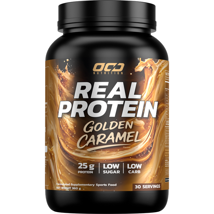 OCD Real Protein // 30 Serves OCD Nutrition Golden Caramel NTS Newtown Supplement Store Sydney