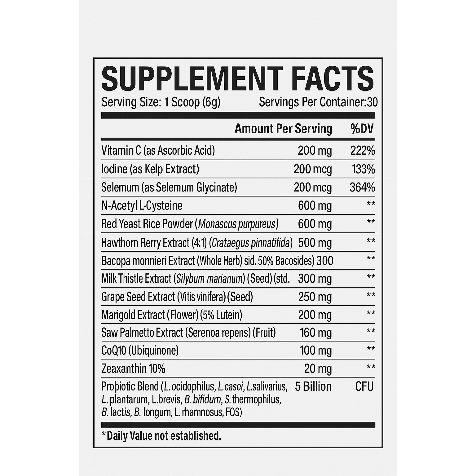 Organ Defender // 30 Servings Merica Labz NTS Newtown Supplement Store Sydney