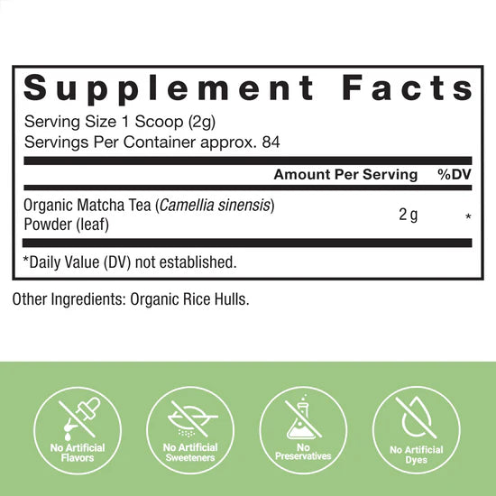 Organic Matcha Green Tea Powder // 169g Force Factor NTS Newtown Supplement Store Sydney