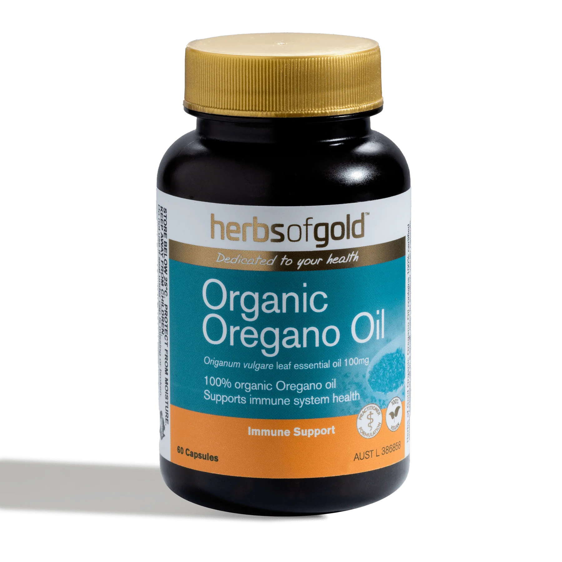 Organic Oregano Oil 100 mg // 60 caps Herbs of Gold NTS Newtown Supplement Store Sydney