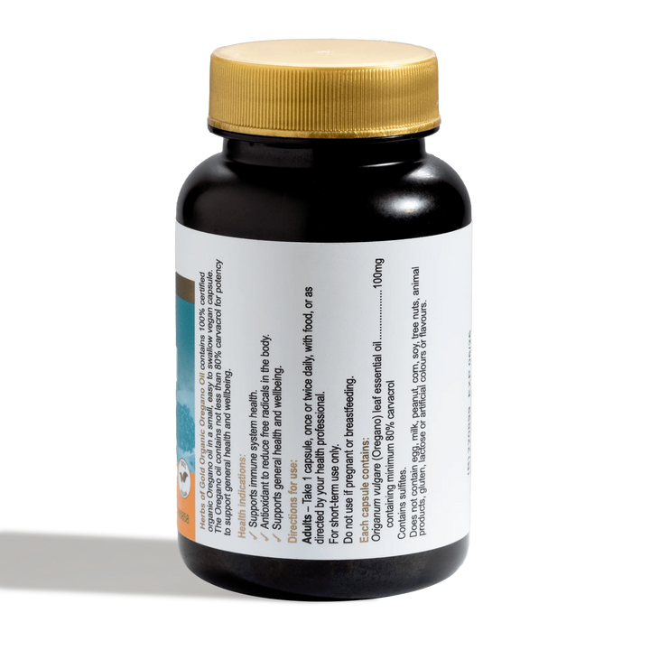 Organic Oregano Oil 100 mg // 60 caps Herbs of Gold NTS Newtown Supplement Store Sydney