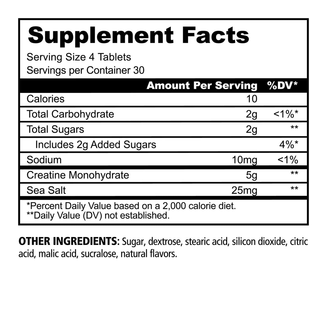 Panda Supps Creatine Bites // 5g 30 Serves Panda Supplements NTS Newtown Supplement Store Sydney