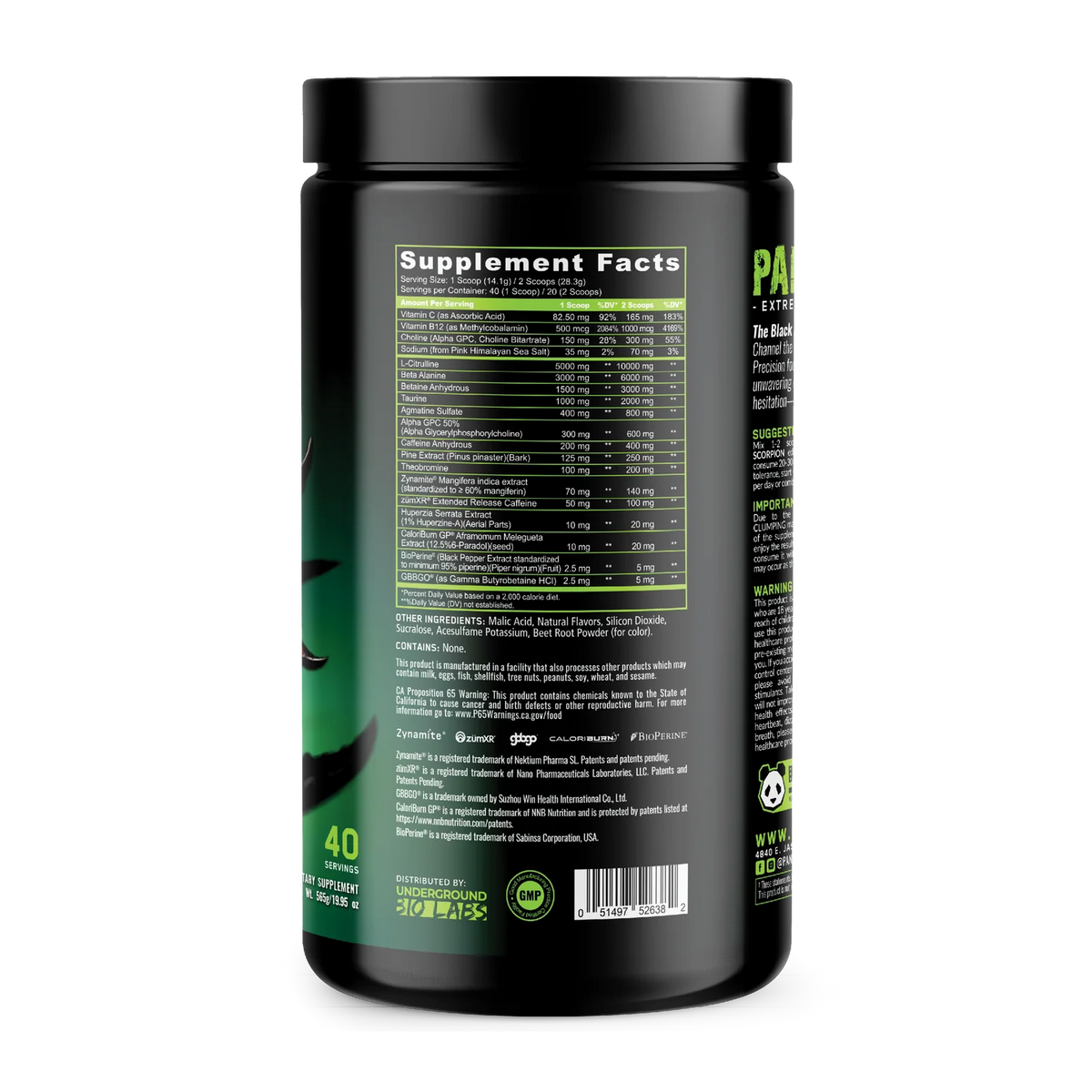 Panda Supps PANDAMIC – SCORPION VENOM Edition Panda Supplements Sour Pink Lemonade NTS Newtown Supplement Store Sydney