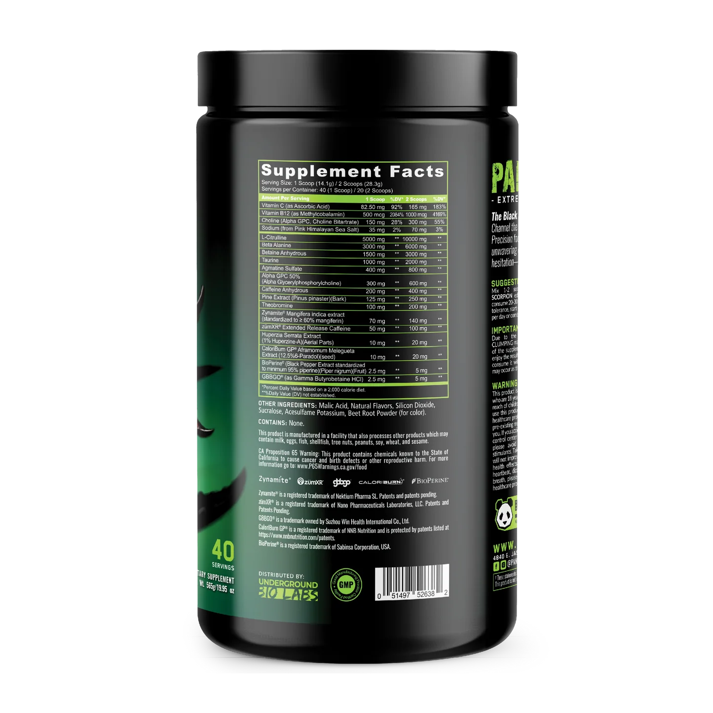 Panda Supps PANDAMIC – SCORPION VENOM Edition Panda Supplements Sour Pink Lemonade NTS Newtown Supplement Store Sydney