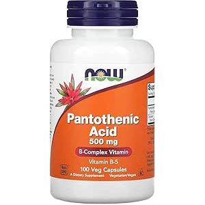 Pantothenic Acid 500mg // Vitamin B-5 100 Veg Capsules Now Foods NTS Newtown Supplement Store Sydney