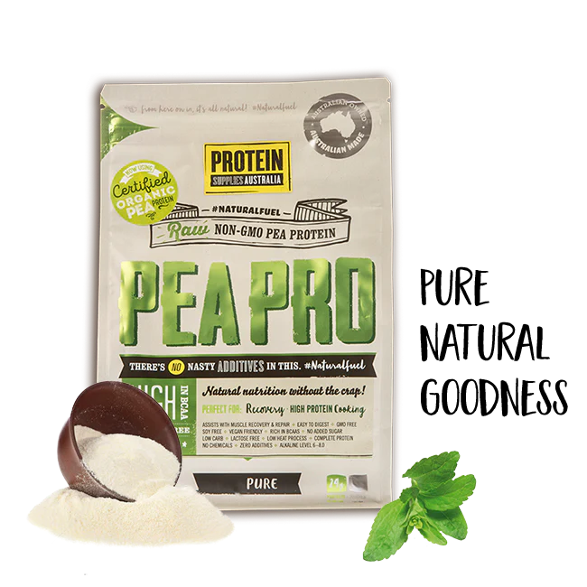 PEA PRO // Raw Organic Pea Protein (Unflavoured ) 1kg Protein Supplies Australia NTS Newtown Supplement Store Sydney