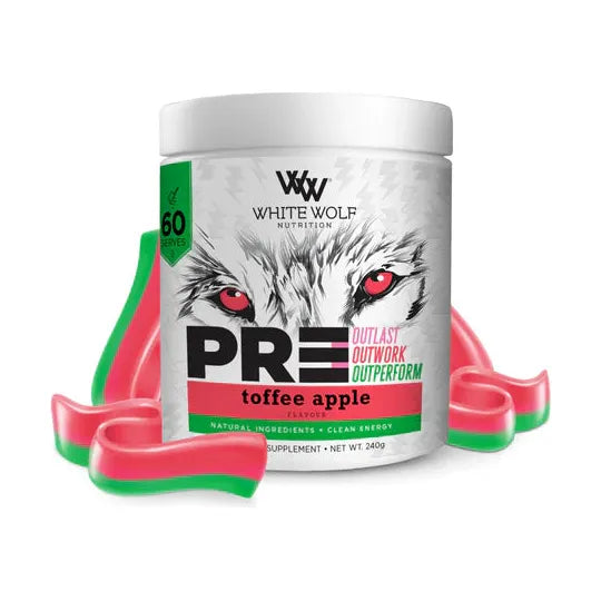 PR3 // Natural pre-Workout White Wolf Nutrition Toffee Apple NTS Newtown Supplement Store Sydney