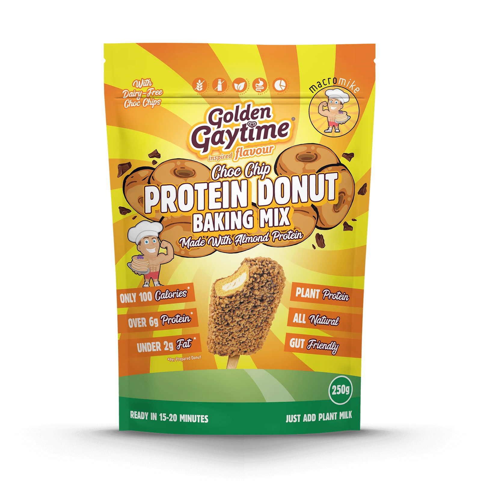 Protein Donut Baking Mix (with Almond Protein) // Golden Gaytime - 250g Macro Mike NTS Newtown Supplement Store Sydney