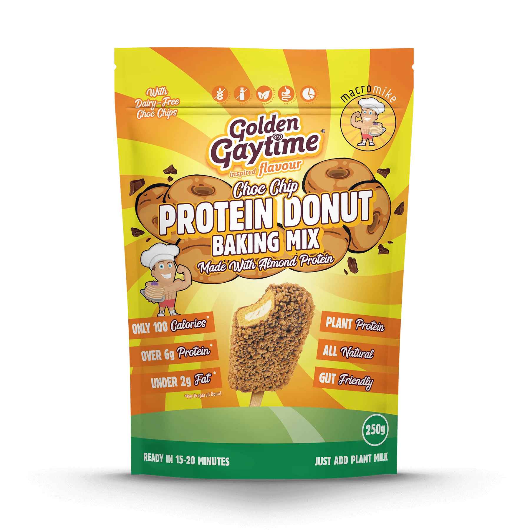 Protein Donut Baking Mix (with Almond Protein) // Golden Gaytime - 250g Macro Mike NTS Newtown Supplement Store Sydney