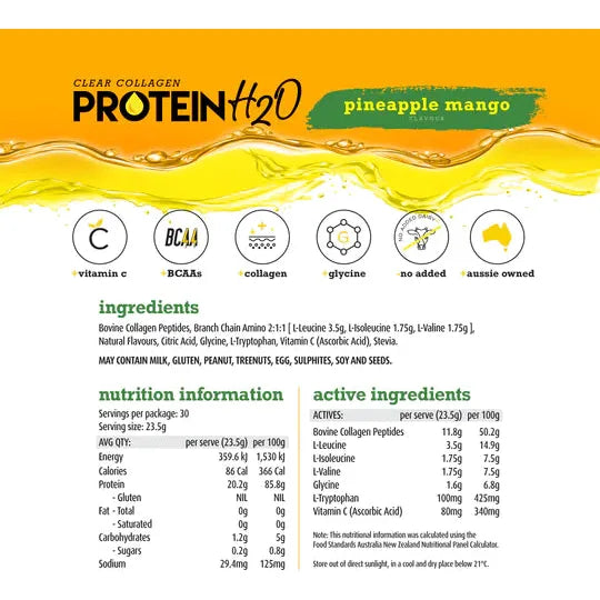 Protein H2O// 20.2g Protein Per Serve White Wolf Nutrition NTS Newtown Supplement Store Sydney