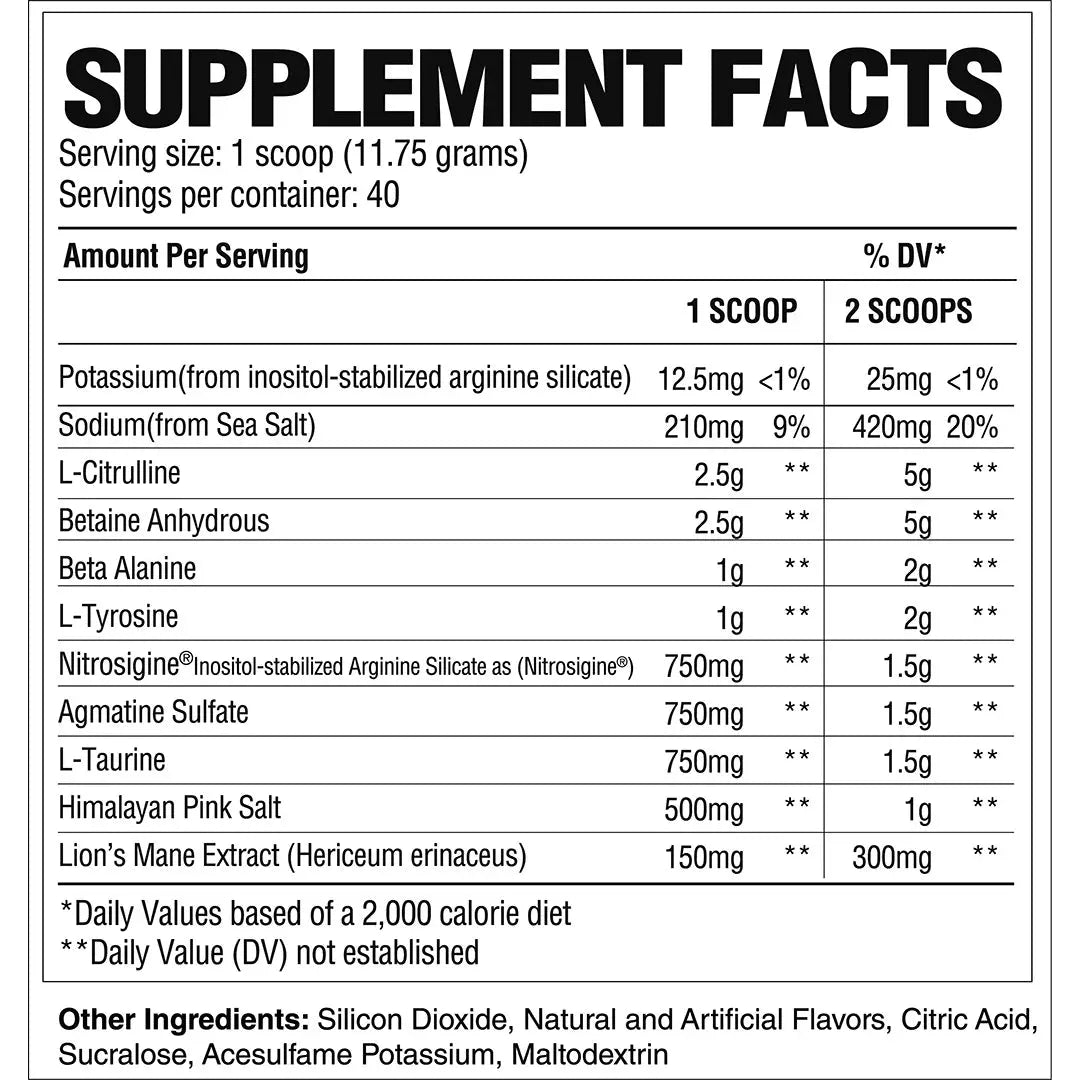 PUMP Non-Stim // 40 / 20 Servings RAW NTS Newtown Supplement Store Sydney