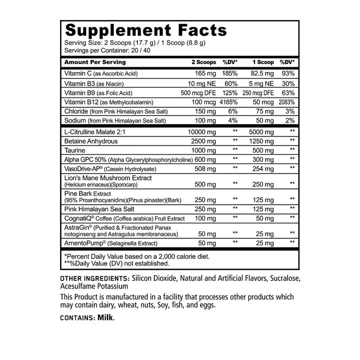 PUMP // STIM FREE PRE-WORKOUT Panda Supplements NTS Newtown Supplement Store Sydney